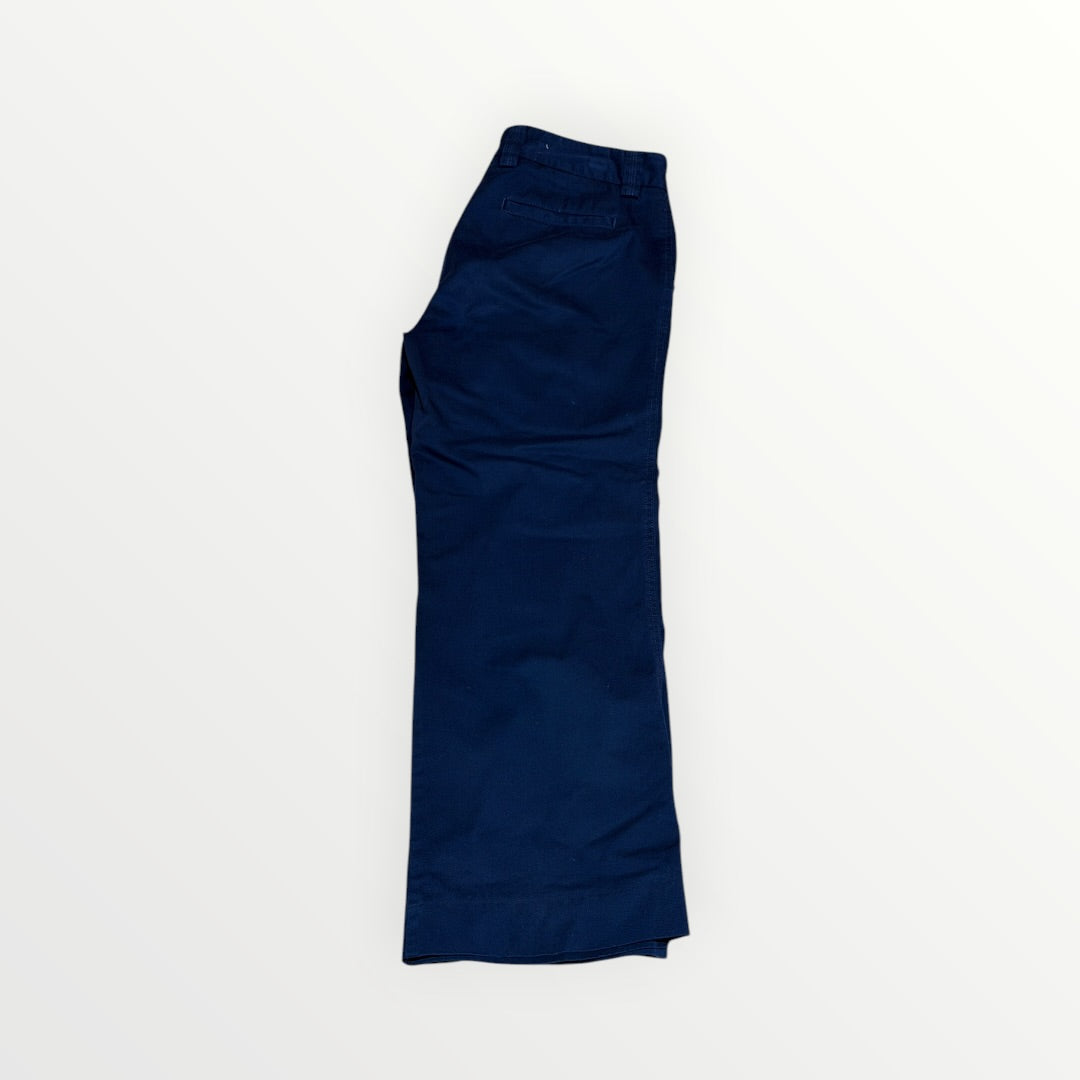 J.CREW Classic Twill Chino Pants Favorite Fit Dark Blue Women Size: 4