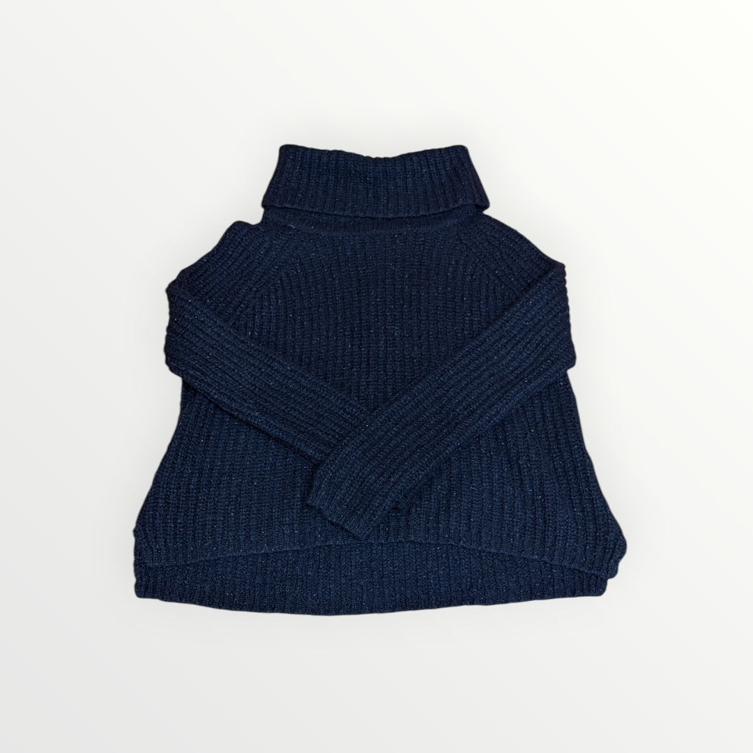 Women's Black Wool Turtleneck Relaxed Fit Size: XS