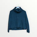 Women's Black Wool Turtleneck Relaxed Fit Size: XS