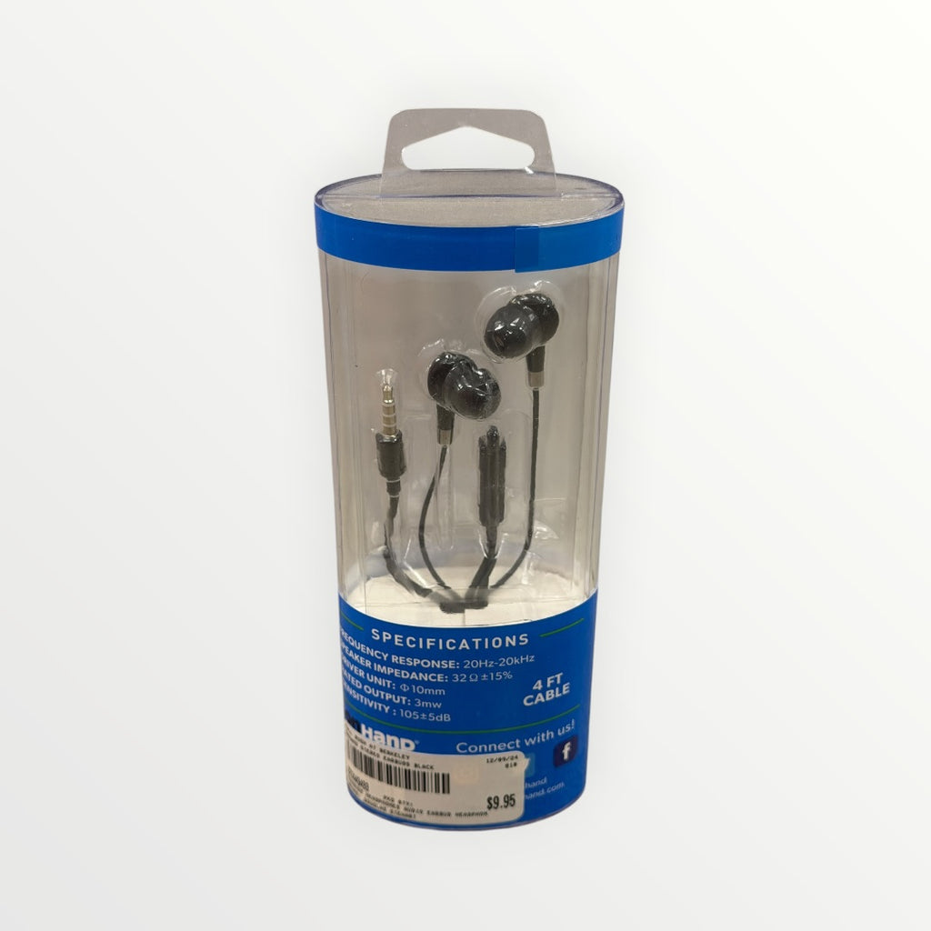 Onhand Black Wired Stereo Earbuds