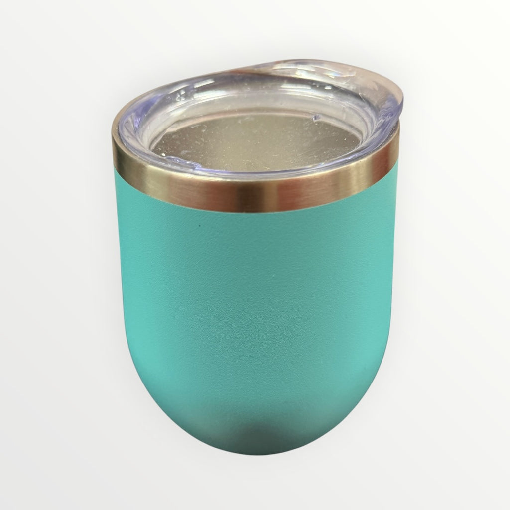 Teal USTA Northern California Stainless Steel Wine Tumbler w/Clear Lid