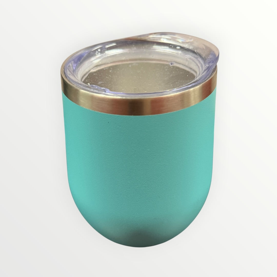 Teal USTA Northern California Stainless Steel Wine Tumbler w/Clear Lid