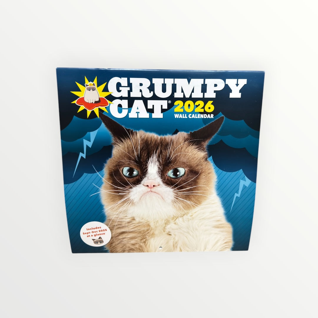 Grumpy Cat 2026 Wall Calendar 12" x 12"