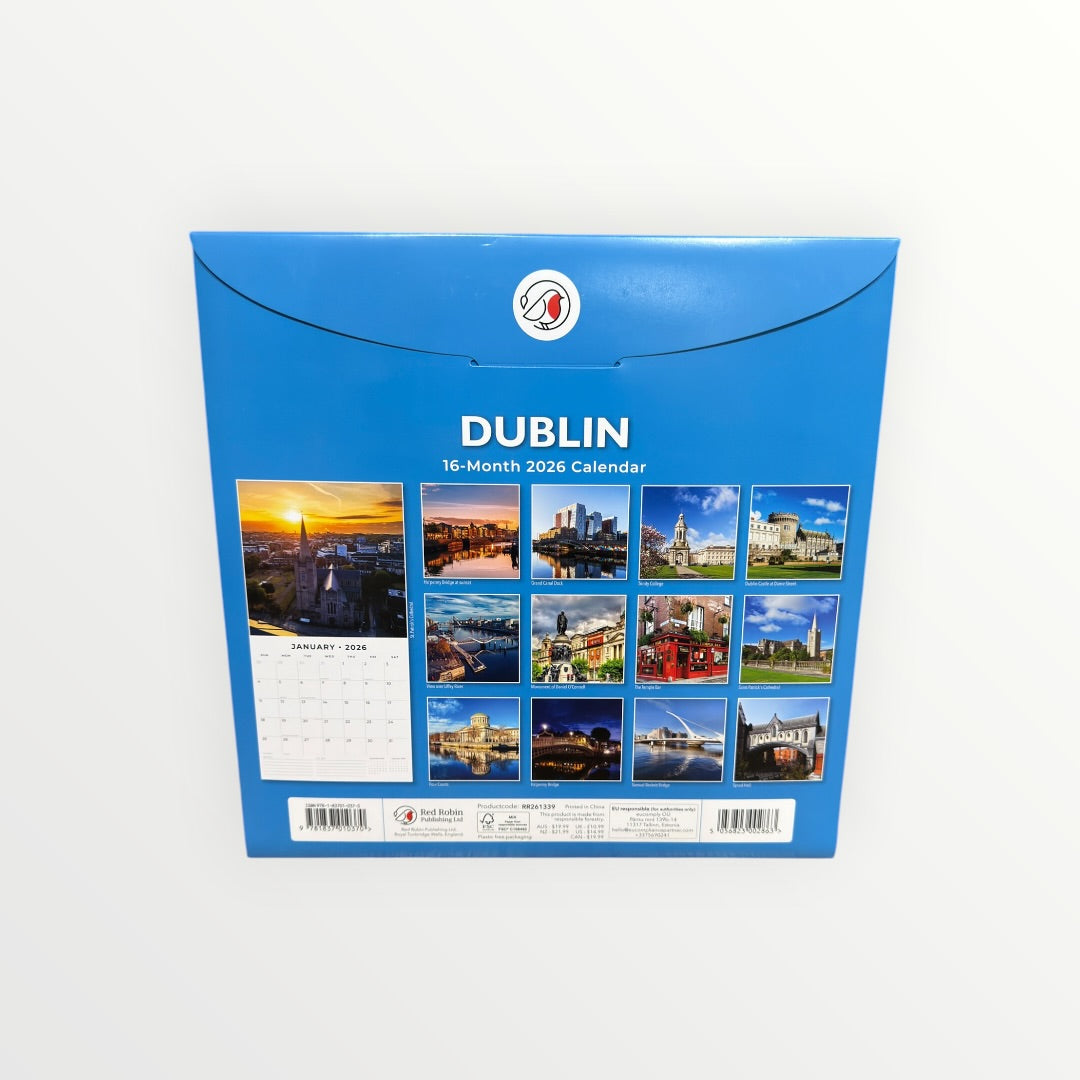 2026 Dublin 16-Month Calendar 12" x 12"