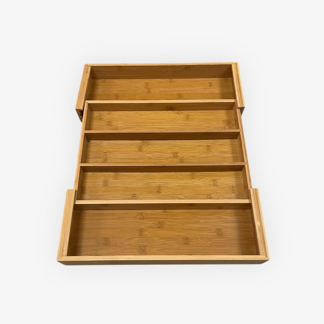 Large Bamboo Expandable Drawer Organizer