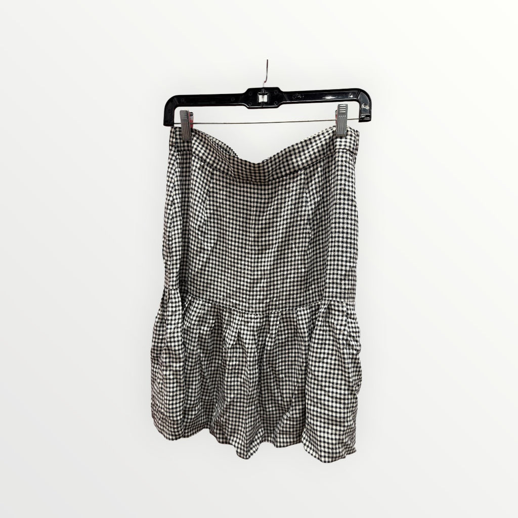 Women's Black-and-White Cotton Skirt Size:10