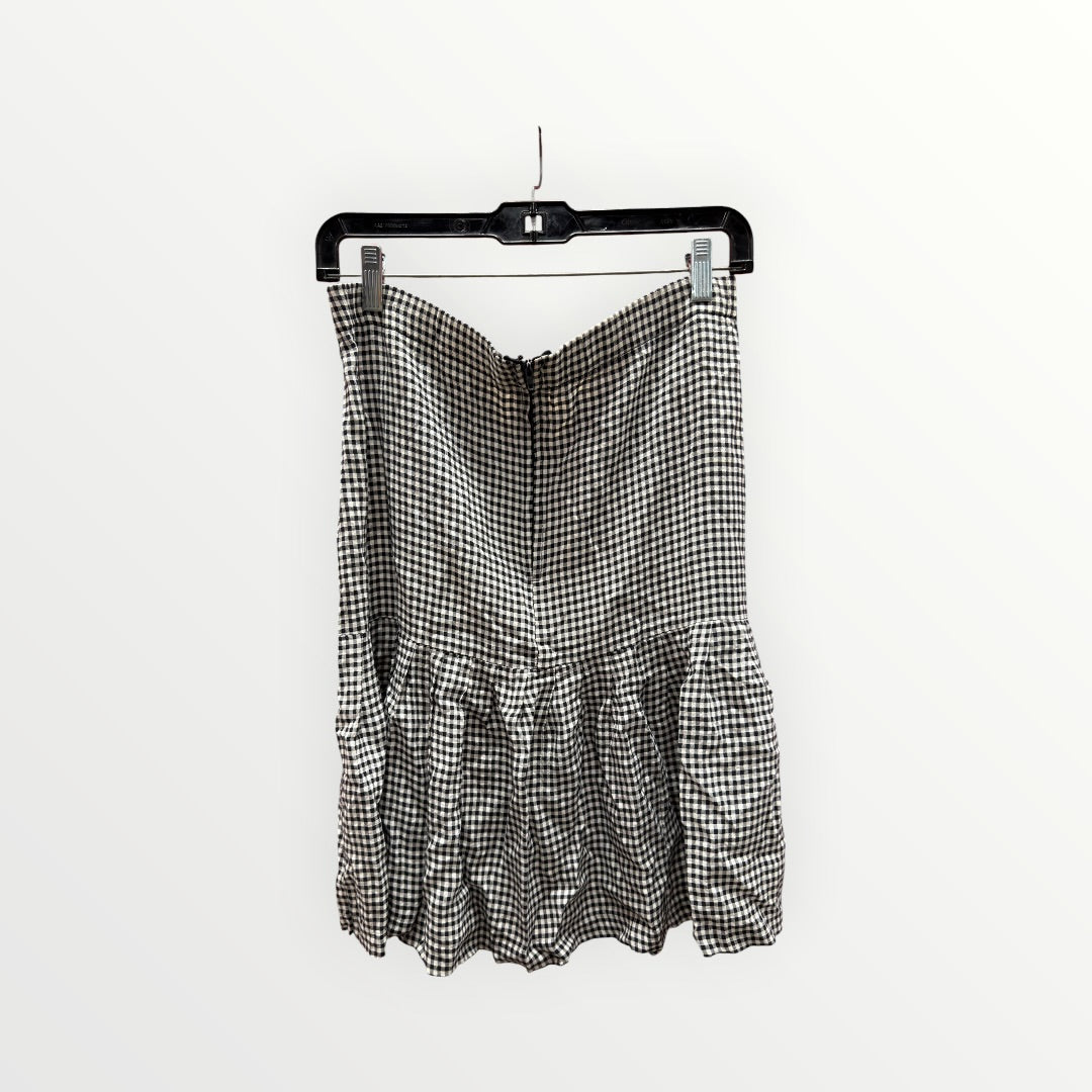 Women's Black-and-White Cotton Skirt Size:10