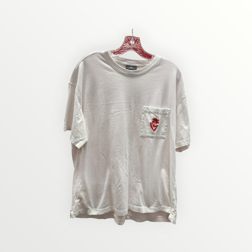 H&M Men's Relaxed Fit T-shirt with Embroidered Detail Size: L