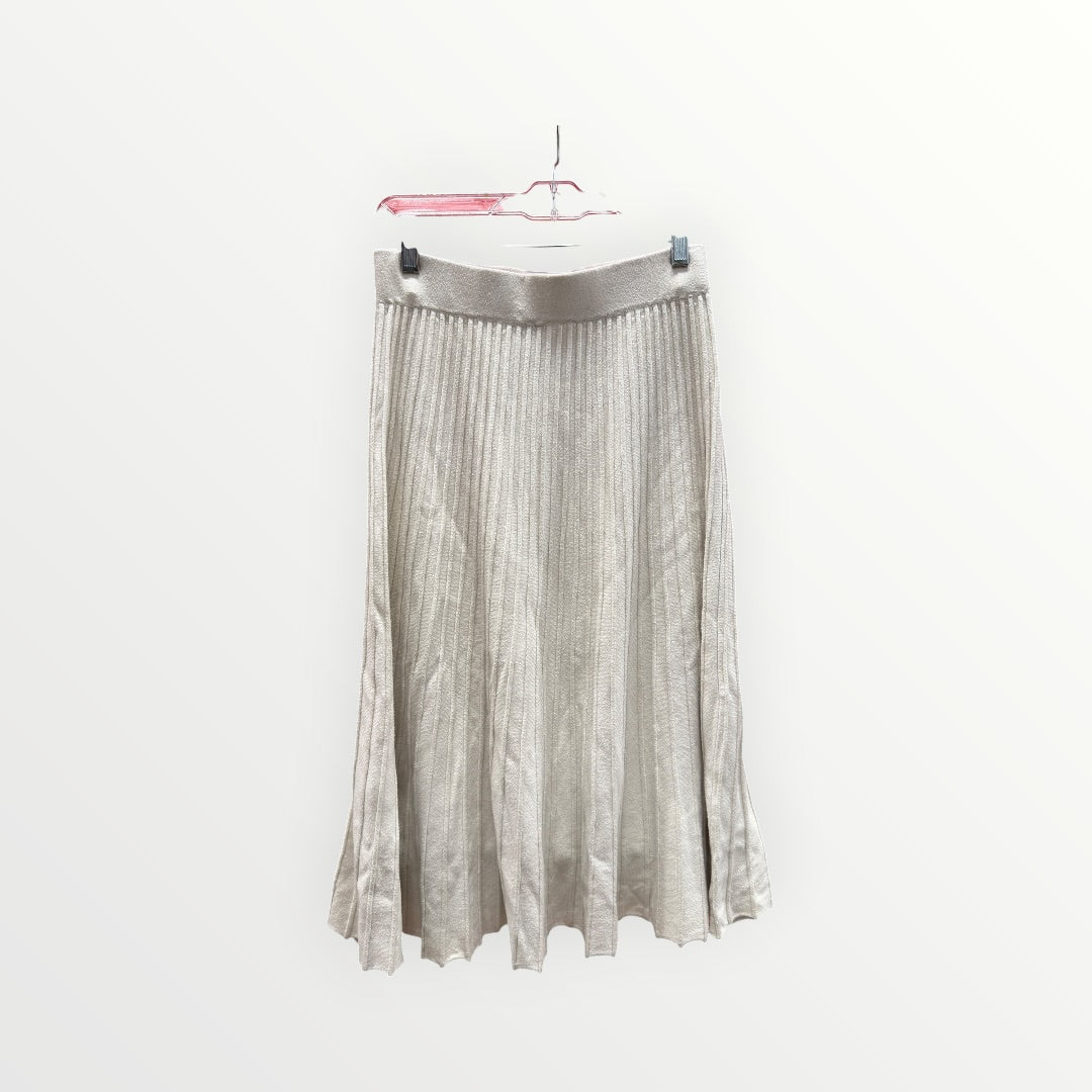 Lands' End Women's Knit Foil Pleated Midi Skirt Size: M