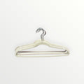 Set of 5 Home Basics Velvet Hangers Ivory 17.75" x 9.25" x .25"