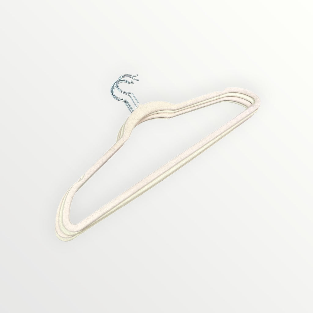 Set of 5 Home Basics Velvet Hangers Ivory 17.75" x 9.25" x .25"