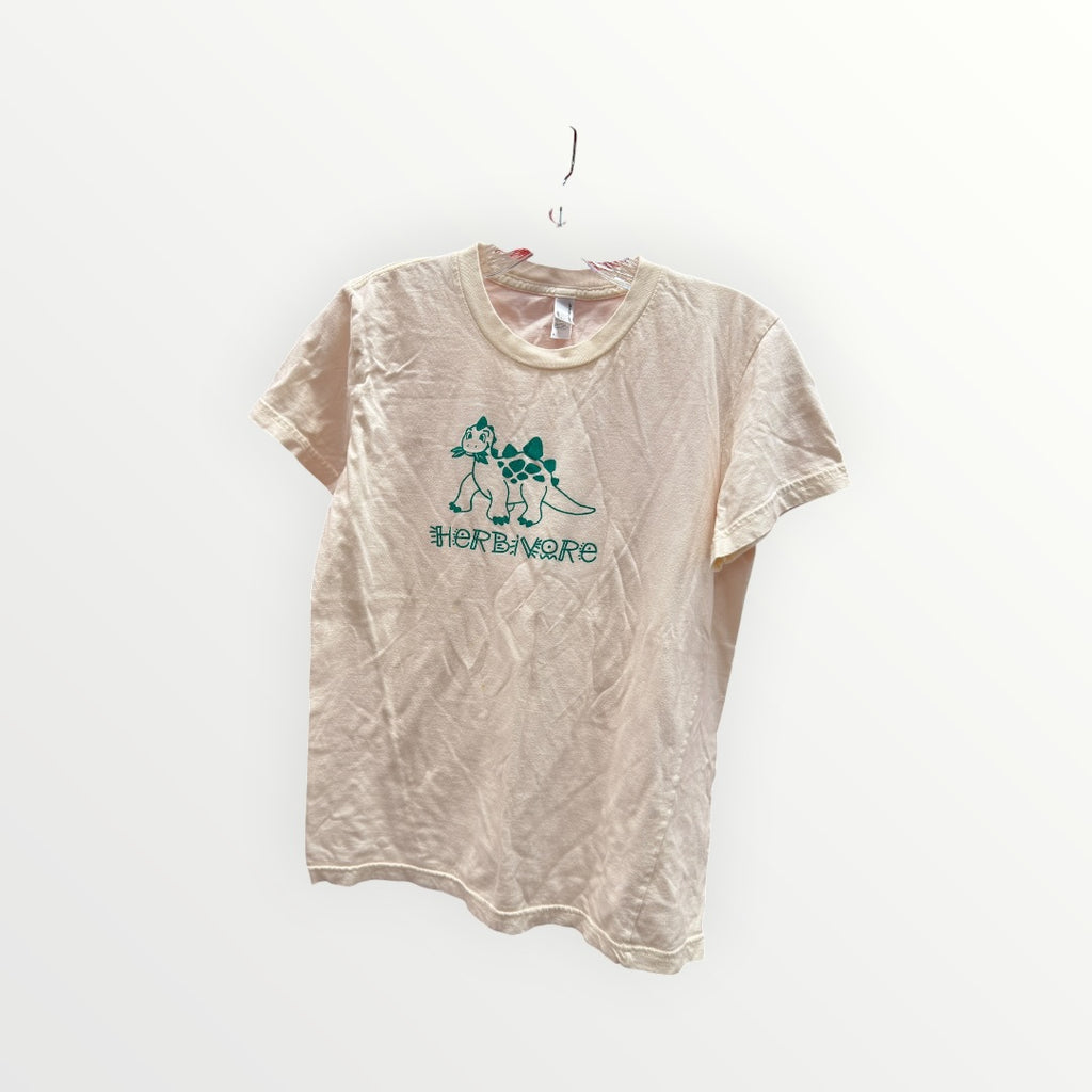 American Apparel Women's Dinosaur Tee "HERBIVORE" Size: L