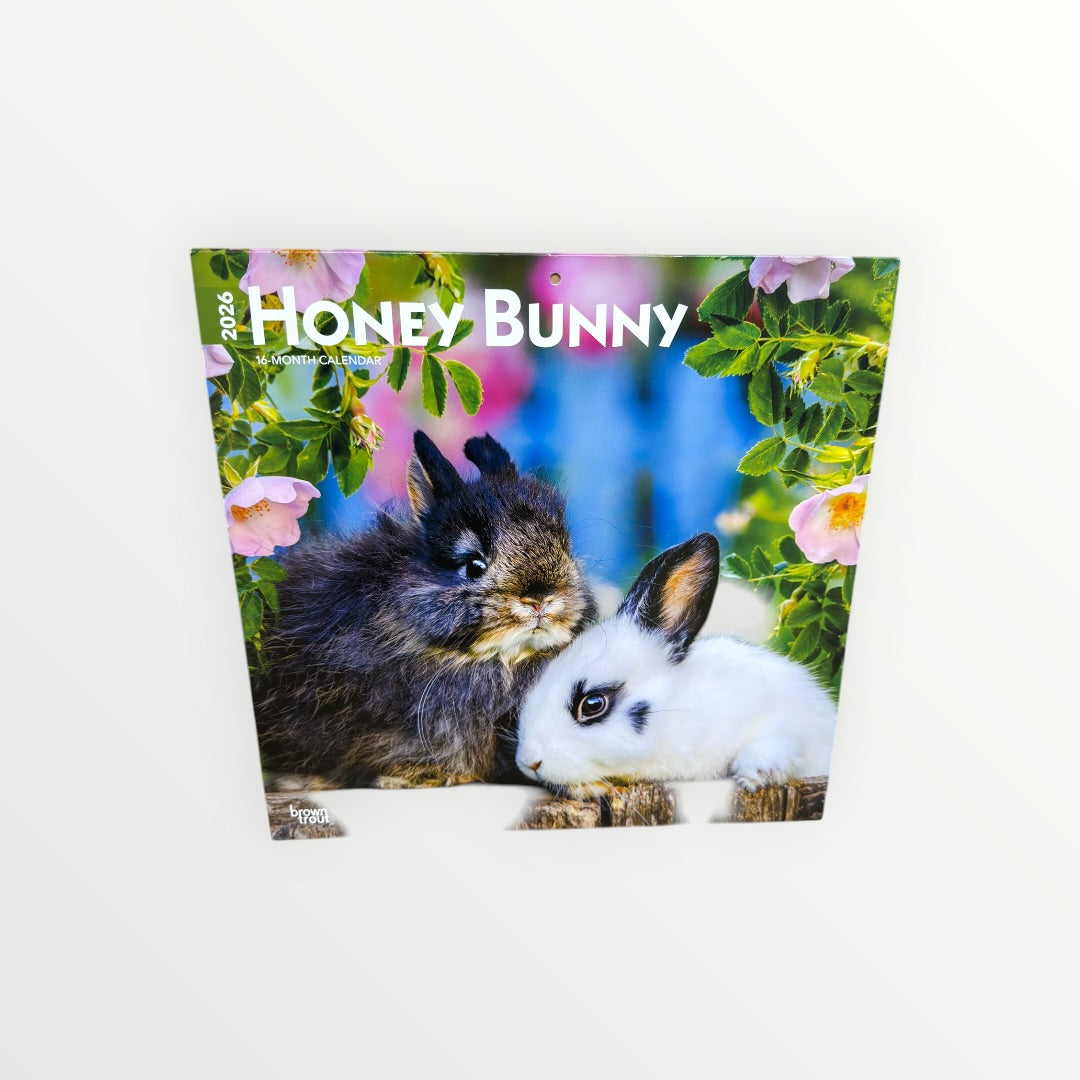 BrownTrout Publishers HONEY BUNNY 16-Month 2026 Calendar 12" x 12"