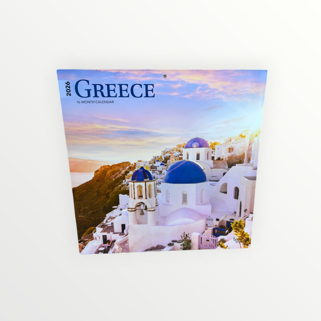 BrownTrout Publishers GREECE 2026 16-Month Calendar 12" x 12"