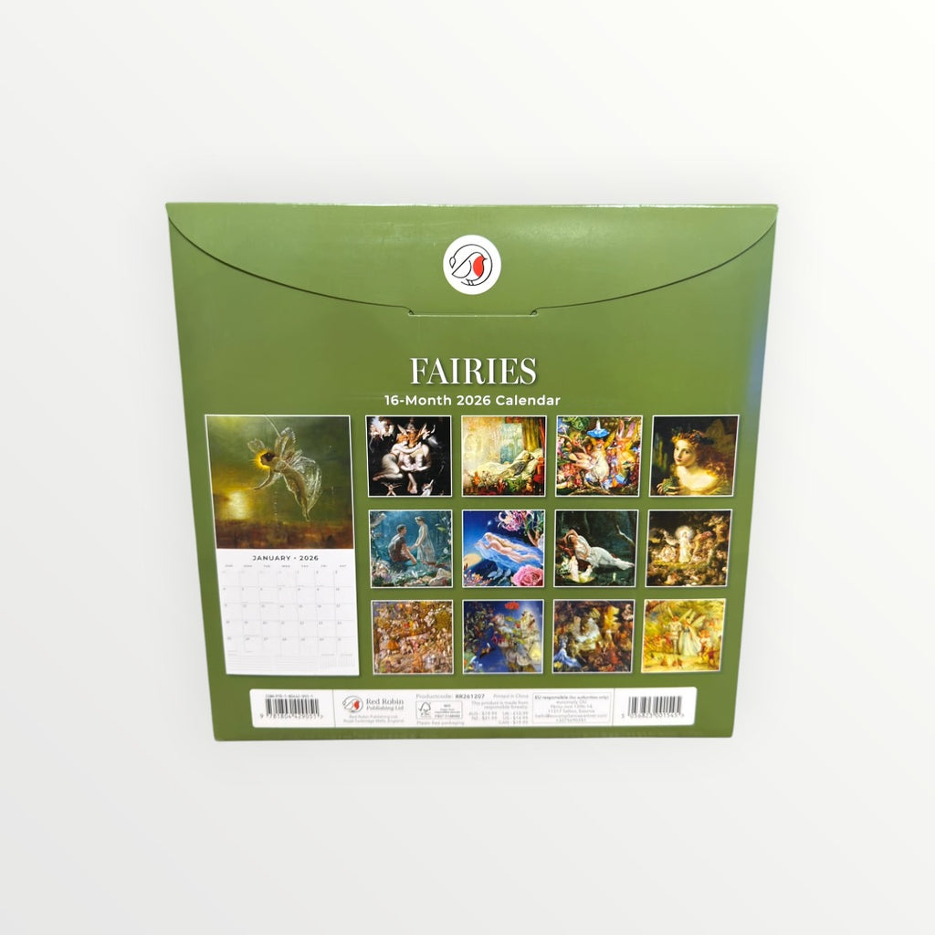 Red Robin Publishing FAIRIES 2026 16-Month Calendar 12" x 12"