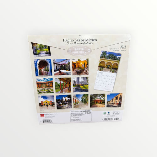 BrownTrout Publishers GREAT HOUSES OF MEXICO 2026 16-Month Calendar 12" x 12"