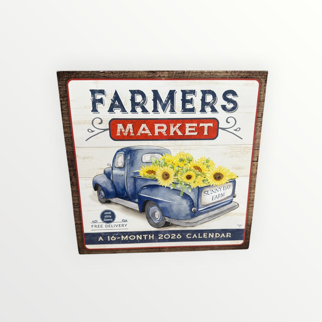 BrownTrout Publishers FARMERS MARKET 2026 16-Month Calendar 12" x 12"