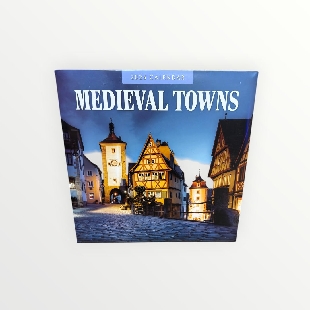 Red Robin Publishing MEDIEVAL TOWNS 2026 16-Month Calendar 12" x 12"
