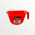 Cooking Concepts Cherry Red Plastic Batter Bowl w/Large Handle and Pouring Spout 2.5 Q