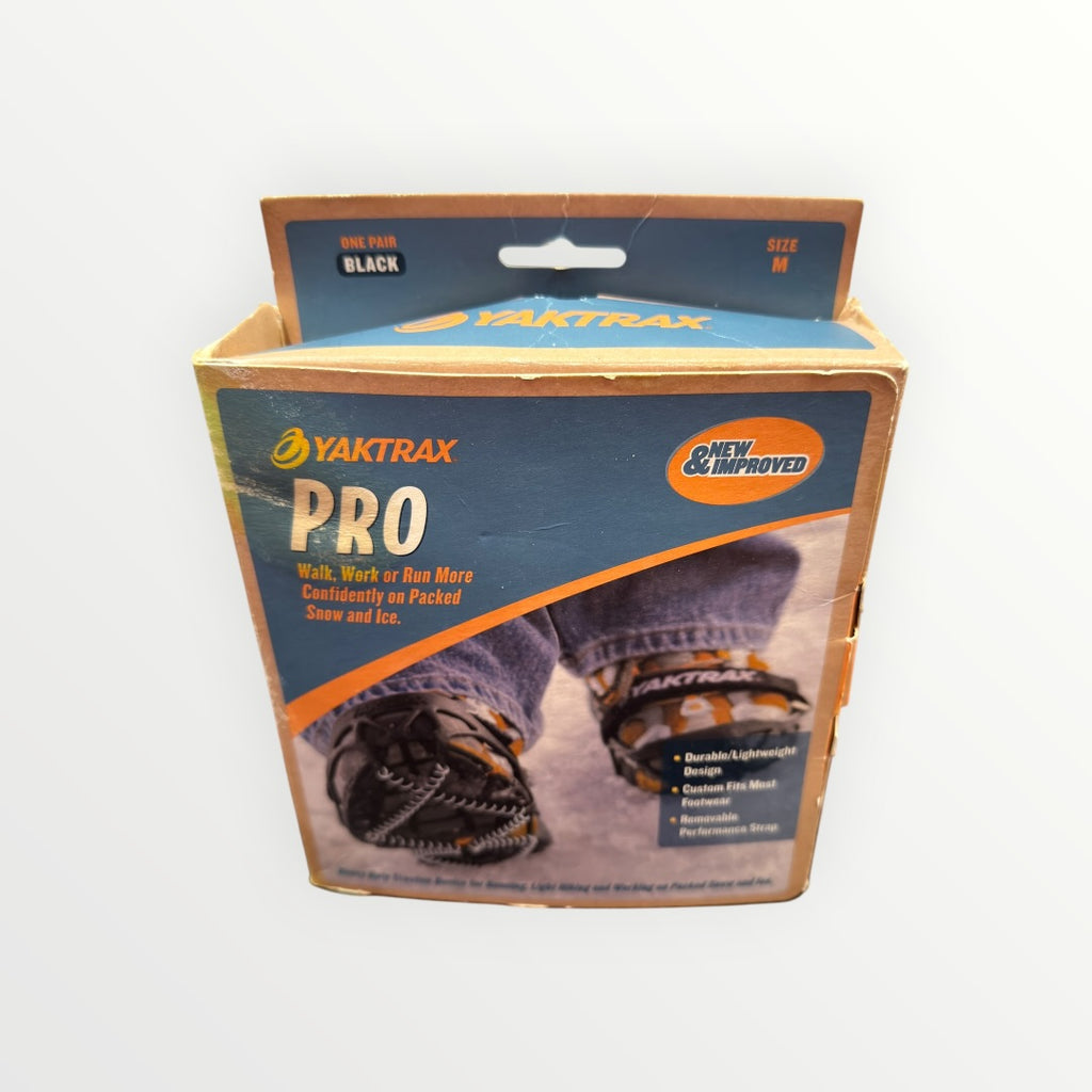 One Pair of Yaktrax Pro Traction Cleats Black Size: M