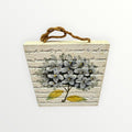 Home Interiors Hand-Painted Ceramic Hanging Plaque - Hydrangea