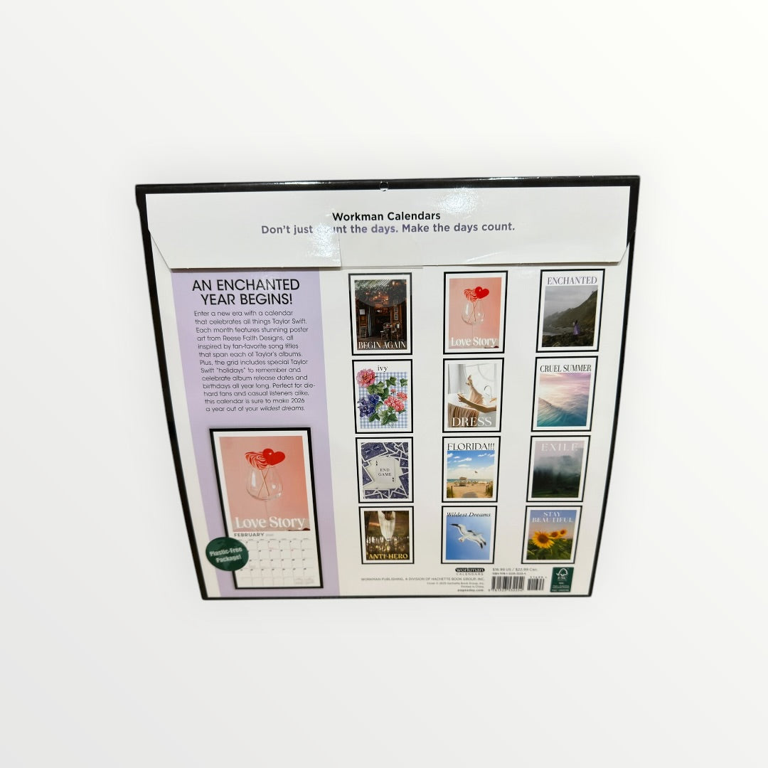 Workman Calendars FOREVER & ALWAYS a Calendar Inspired by Taylor Swift Songs 2026 12" x 12"
