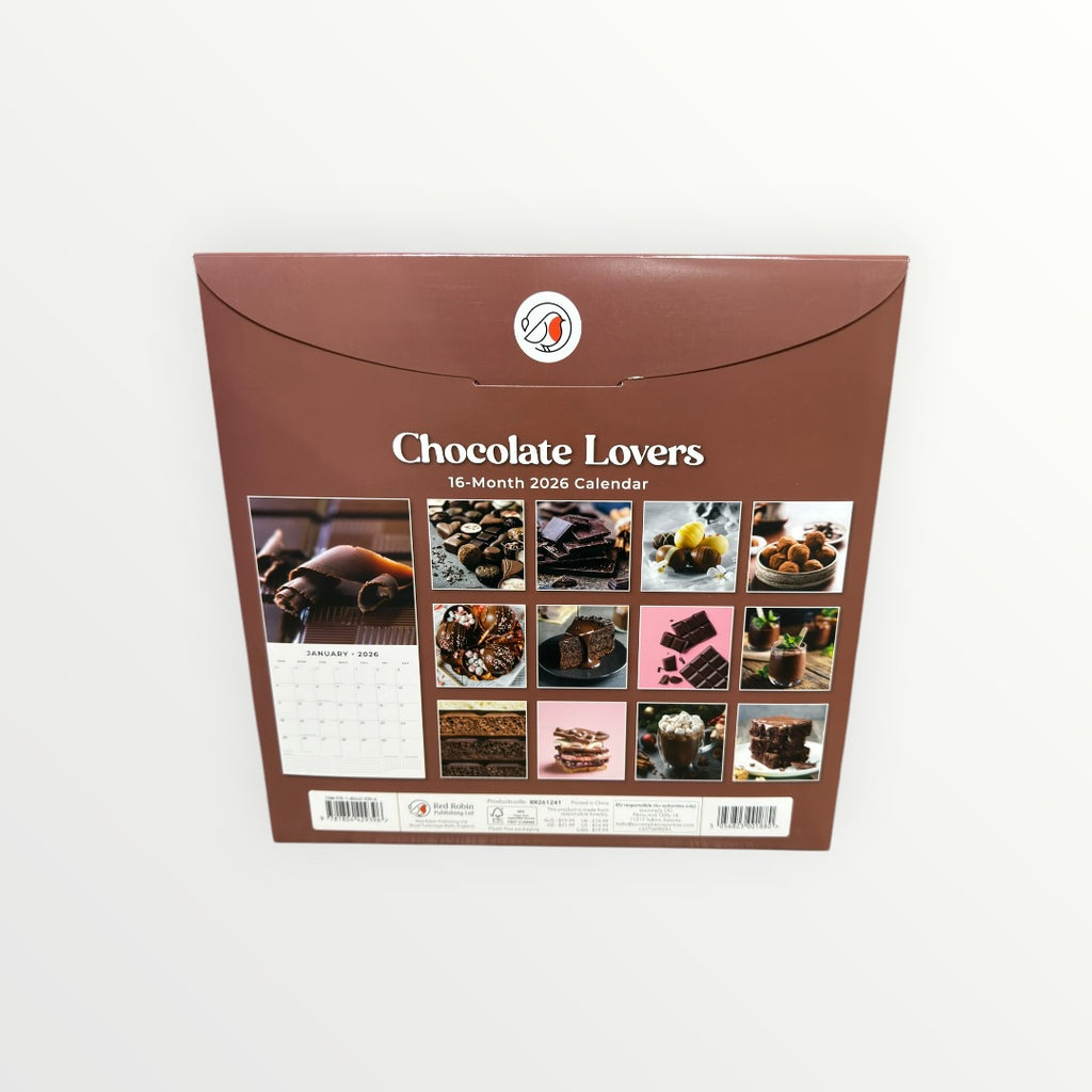 Red Robin Publishing CHOCOLATE LOVERS 2026 16-Month Calendar 12" x 12"