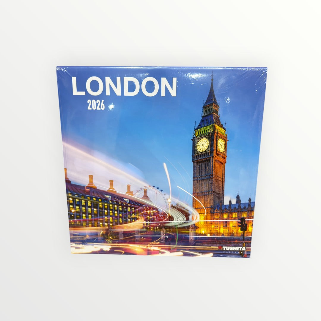 Tushita Calendars LONDON 2026 16-Month Calendar 12" x 12"