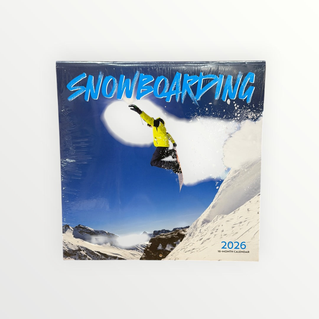 Wyman Publishing SNOWBOARDING 2026 16-Month Calendar 12" x 12"