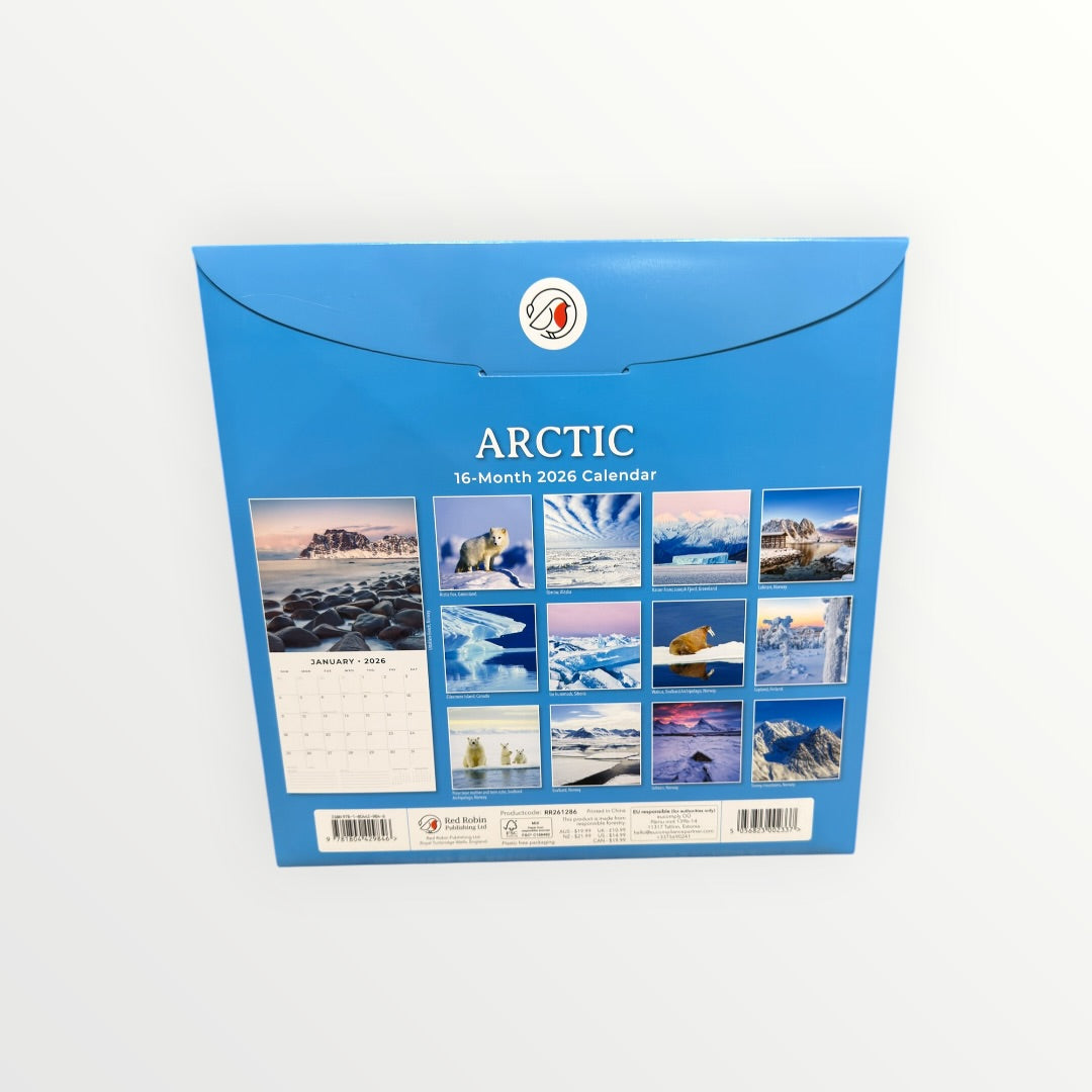 Red Robin Publishing ARCTIC 2026 16-Month Calendar 12" x 12"
