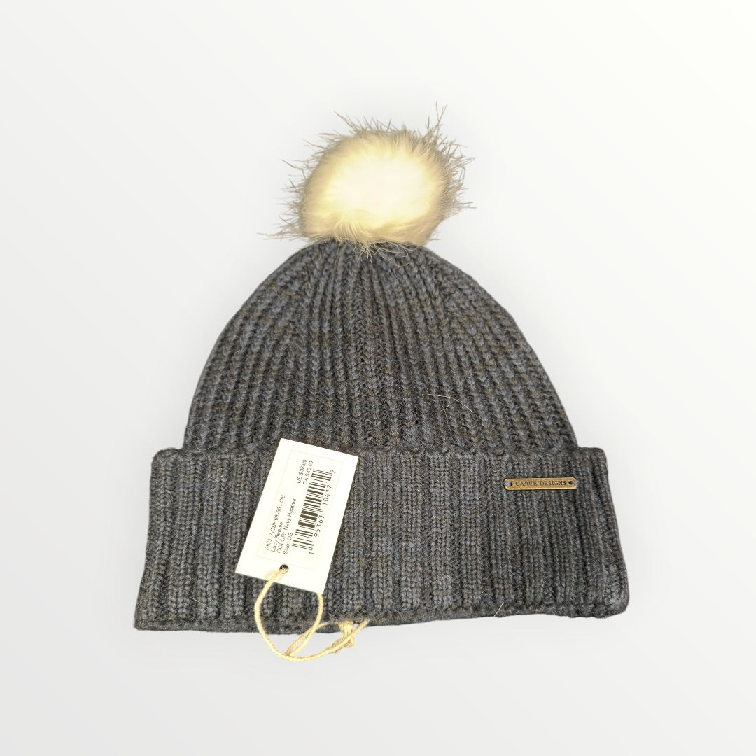 Carve Designs Lucy Beanie Charcoal One Size