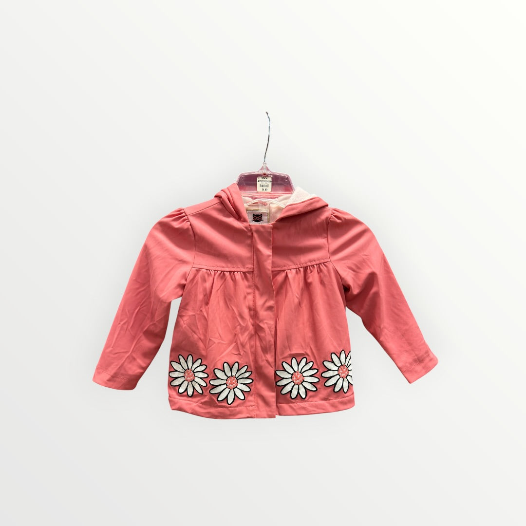 Gymboree "Kitty in Pink" Hooded Fleece Lined Raincoat Size: 3T