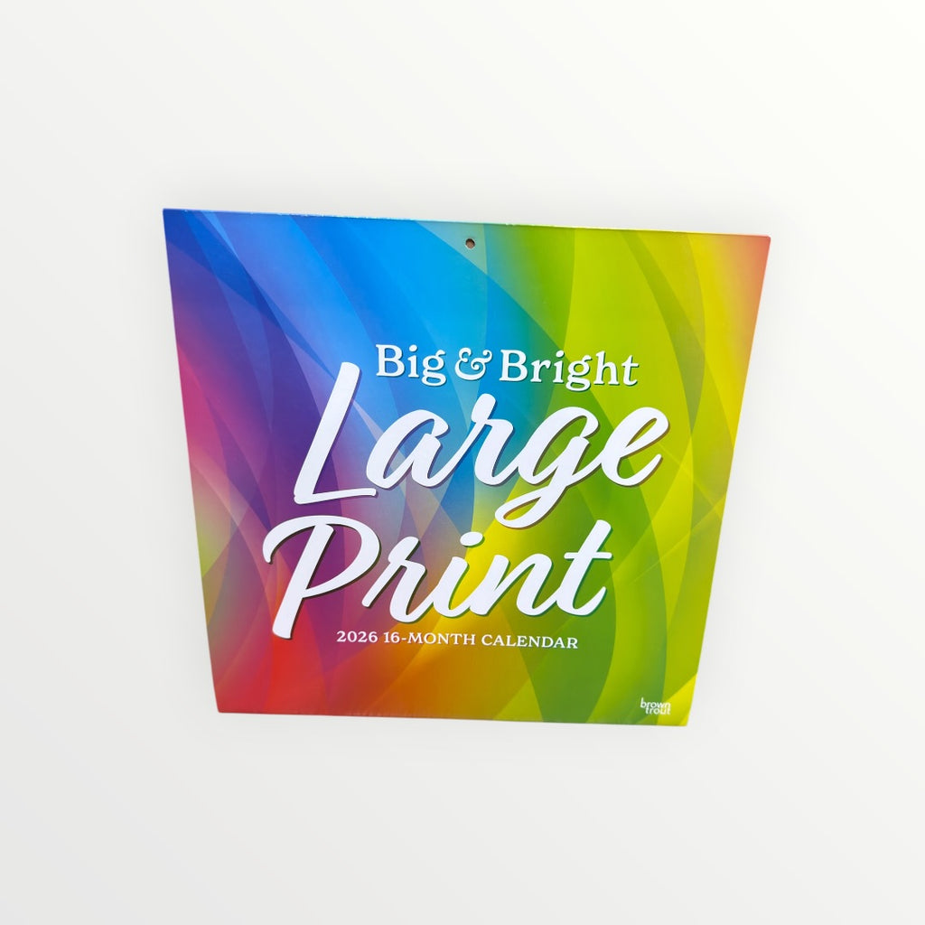 BrownTrout Publishers Big & Bright Large Print 2026 16-Month Calendar 12" x 12"