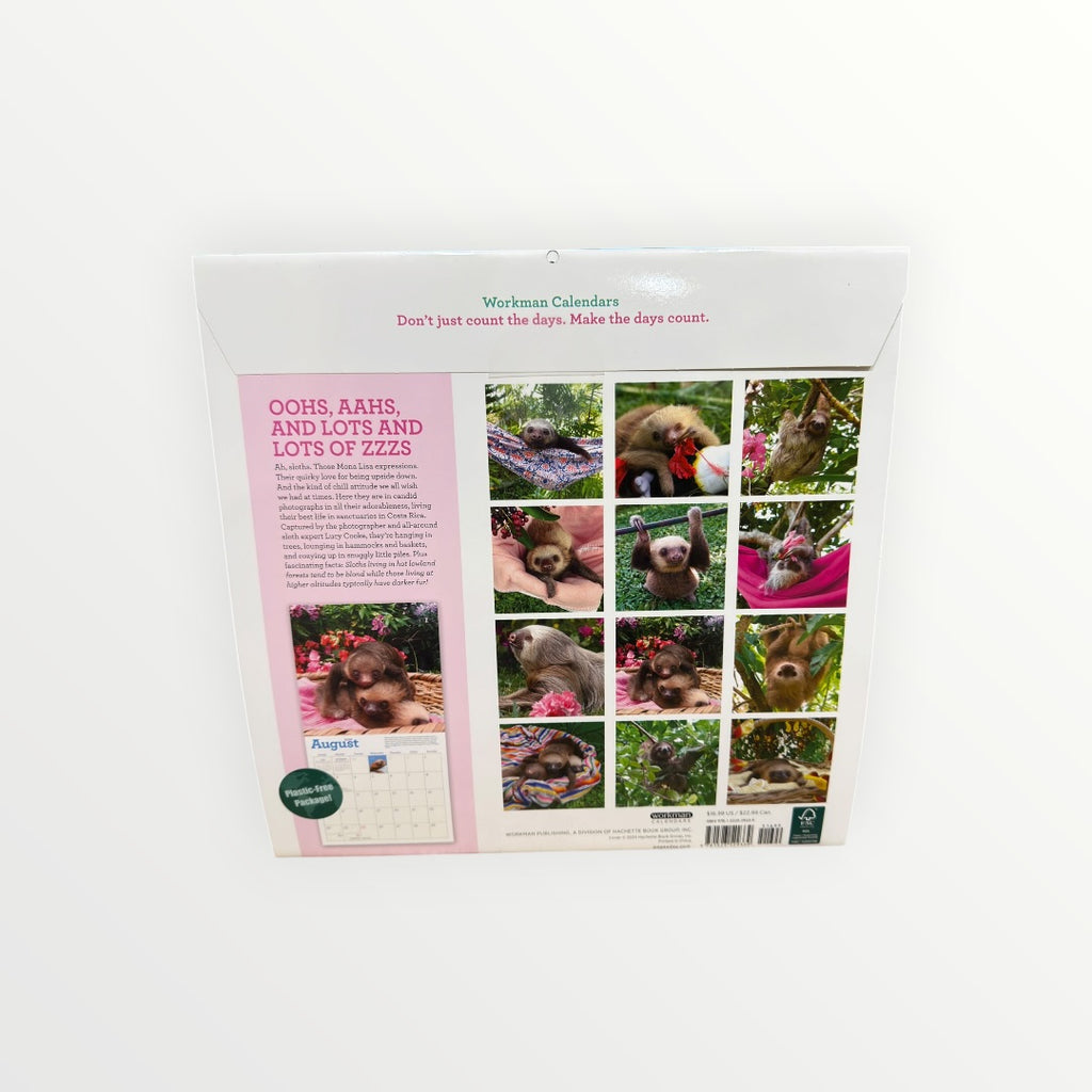 Workman Calendars SLOTHS 2026 Calendar 12" x 12"