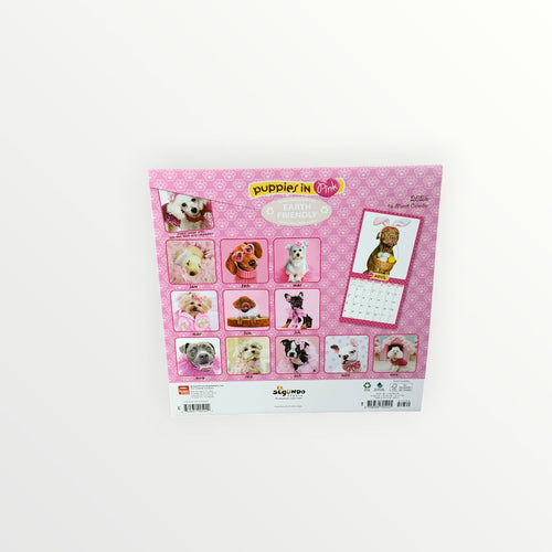 BrownTrout Publishers PUPPIES IN PINK 2026 16-Month Calendar 12" x 12"