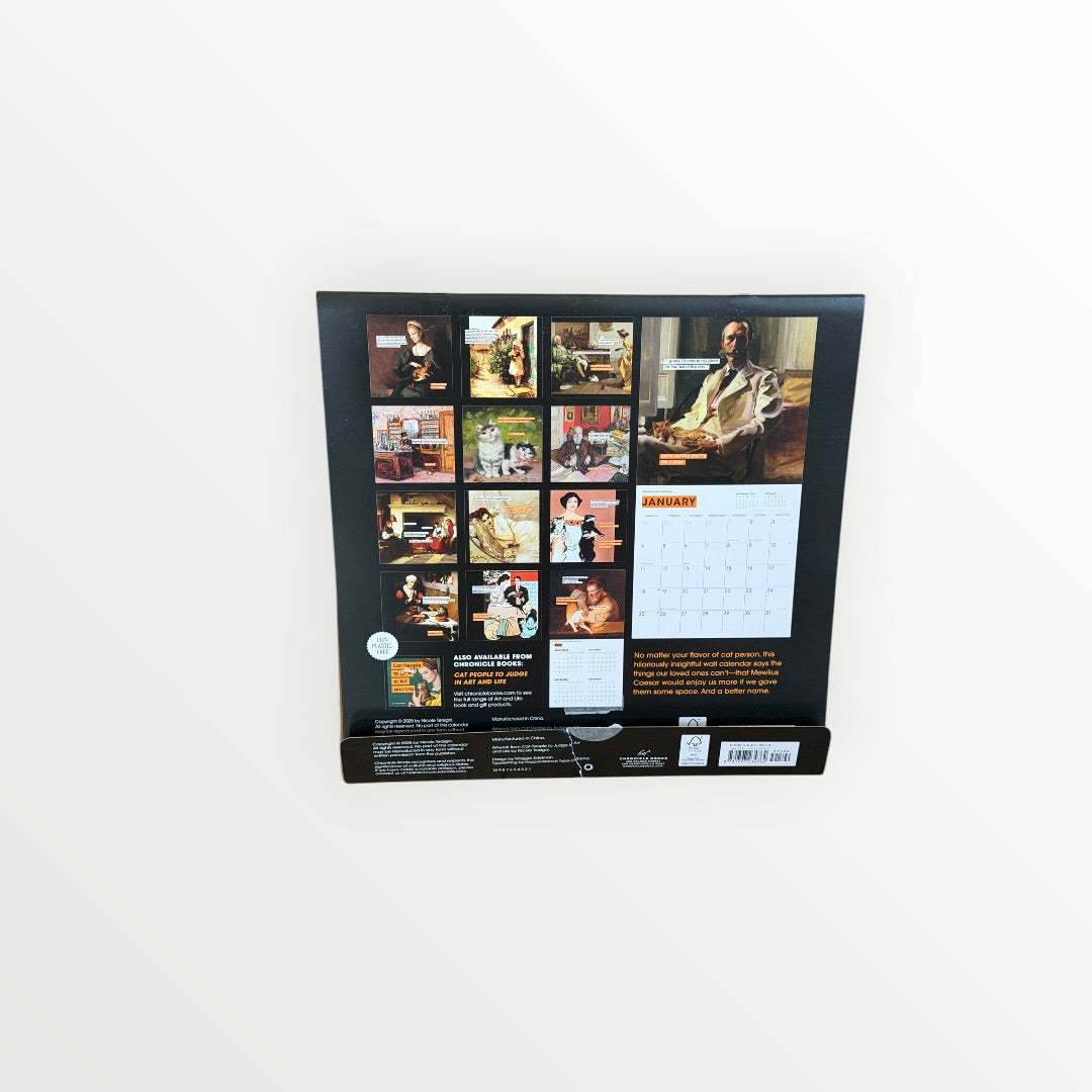 "Cat People to Judge in Art and Life" 2026 Wall Calendar by Nicole Tersigni 12" x 12"