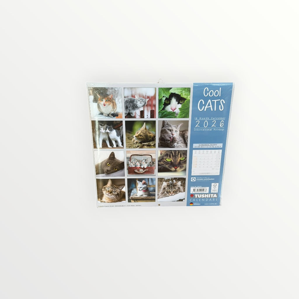 Tushita Calendars COOL CATS International Holidays 2026 16-Month Calendar