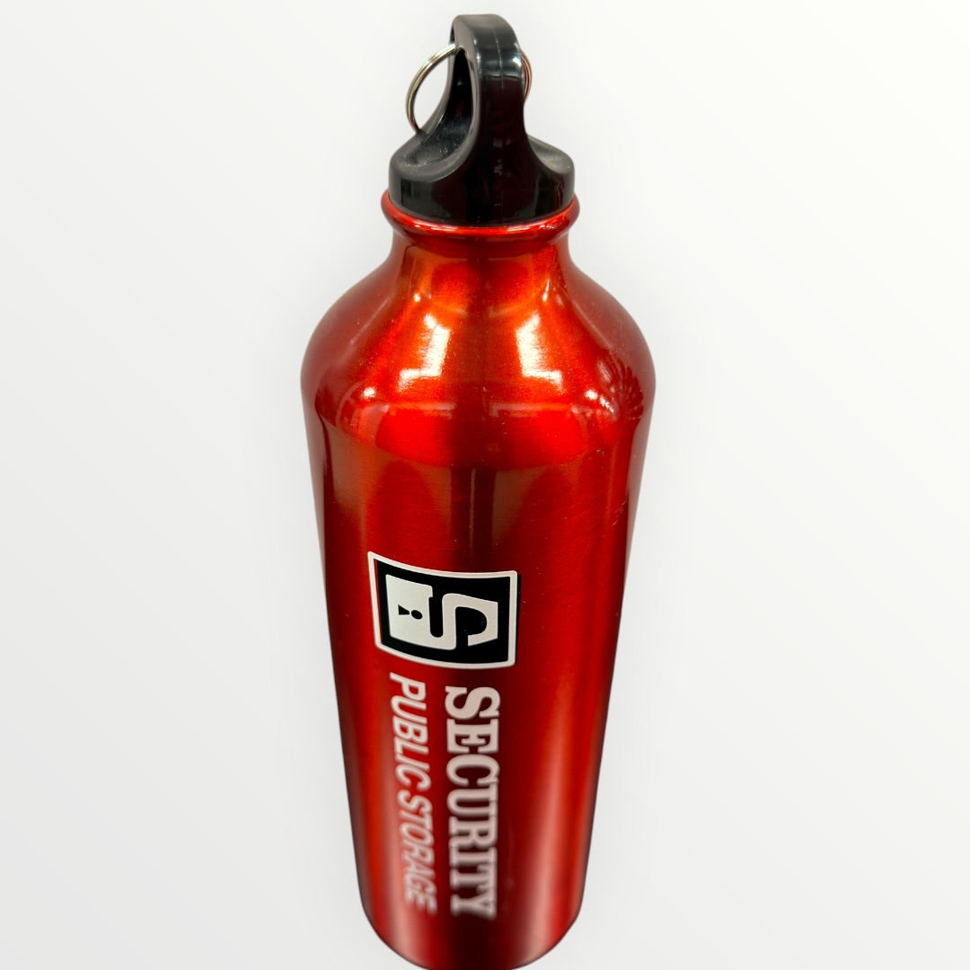 Security Public Storage Red Aluminum Water Bottle 17 oz