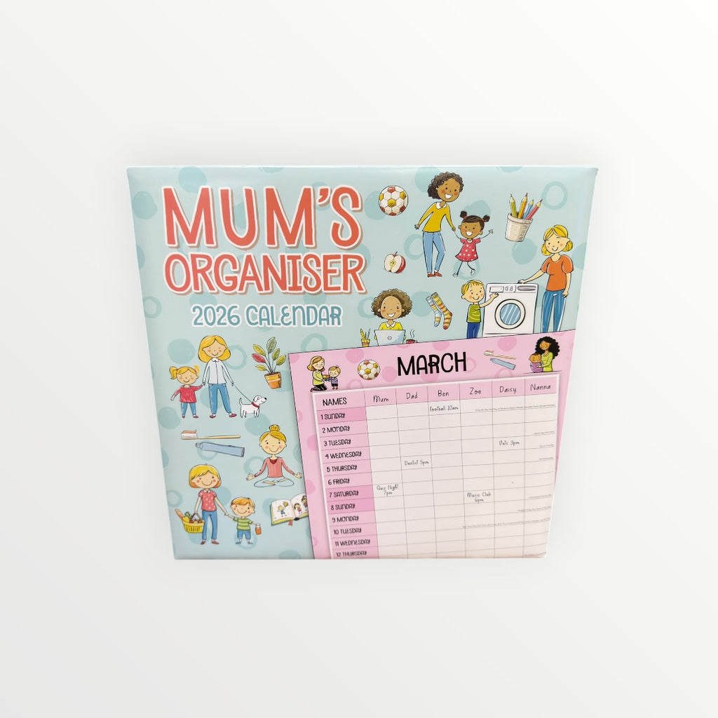 Red Robin Publishing MUM'S ORGANISER 2026 16-Month Calendar 12" x 12"