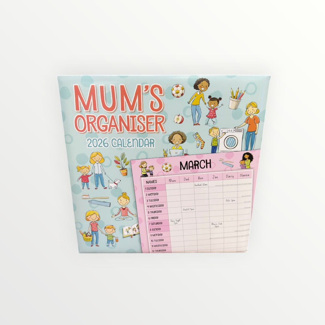 Red Robin Publishing MUM'S ORGANISER 2026 16-Month Calendar 12" x 12"