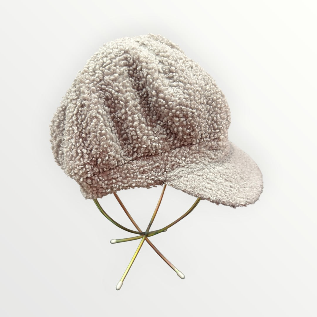 Women's Winter Fluffy Newsboy Cap