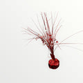 Red Metallic Wrapped Foil Table Centerpiece