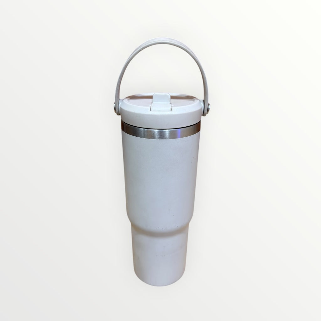Hydrapeak Nomad Tumbler with Handle and Straw Lid 32oz Ivory