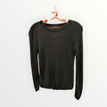 Banana Republic Black Ribbed Crewneck Sweater Size: XS
