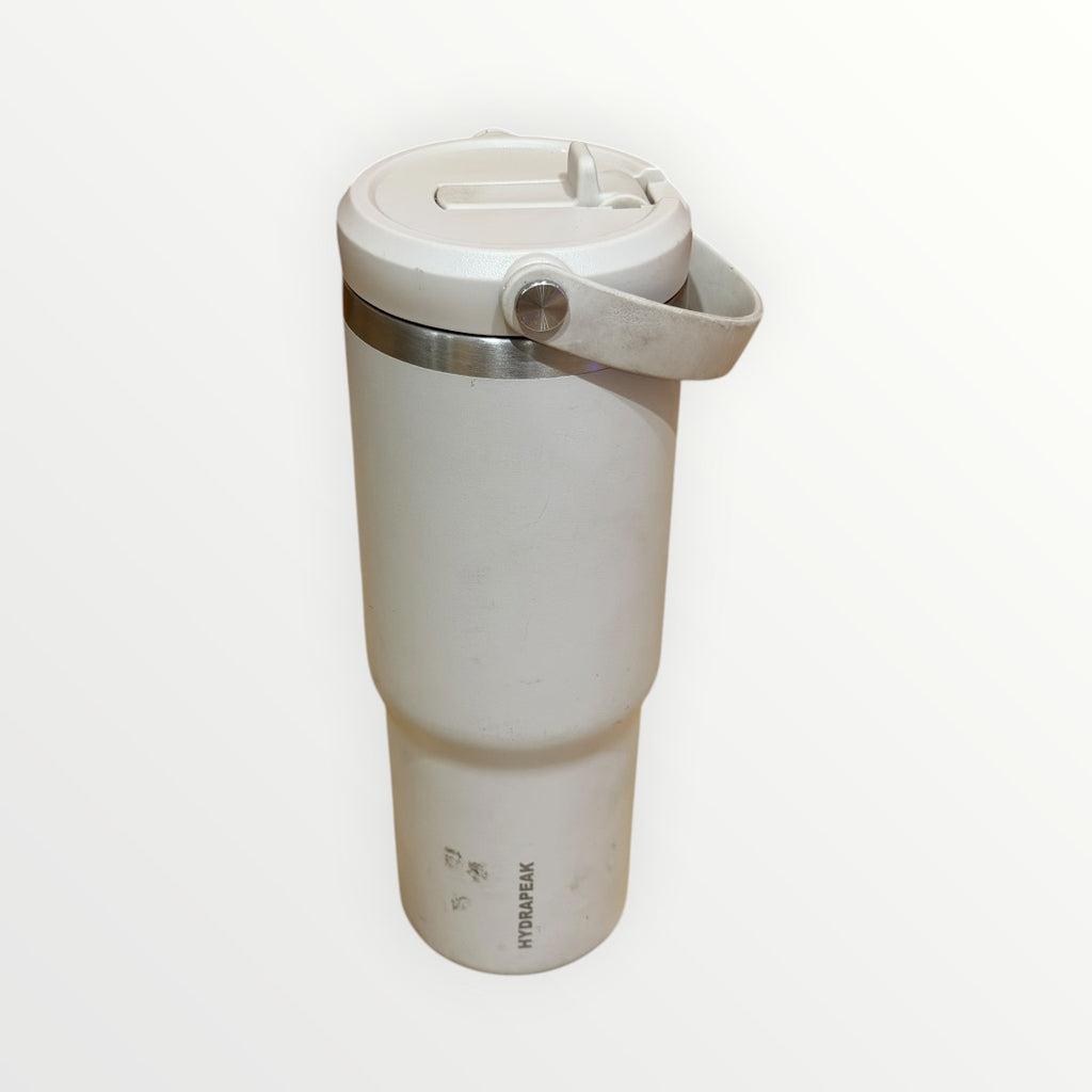 Hydrapeak Nomad Tumbler with Handle and Straw Lid 32oz Ivory
