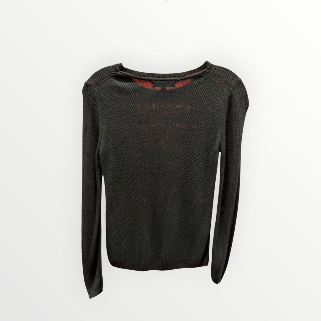 Banana Republic Black Ribbed Crewneck Sweater Size: XS