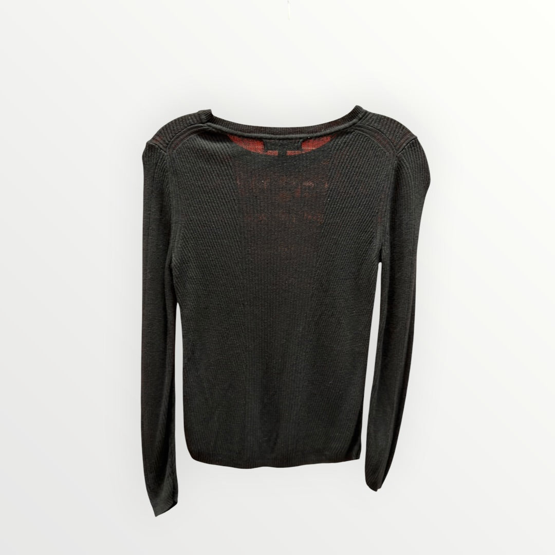 Banana Republic Black Ribbed Crewneck Sweater Size: XS