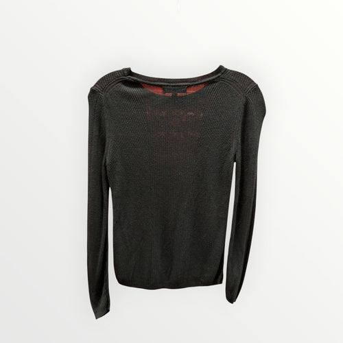 Banana Republic Black Ribbed Crewneck Sweater Size: XS