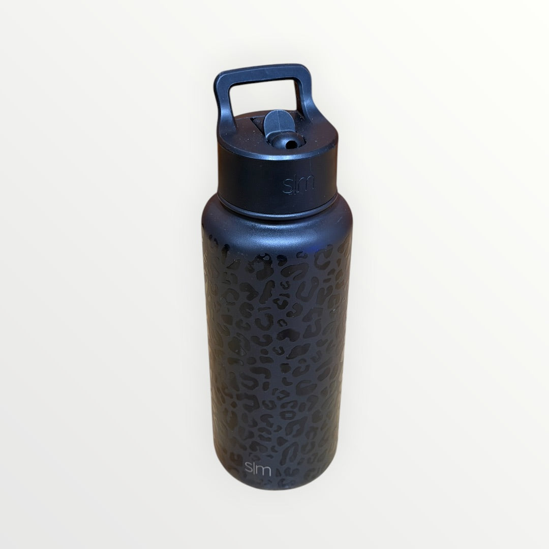 Simple Modern Stainless Steel Summit Bottle 32oz Black Leopard