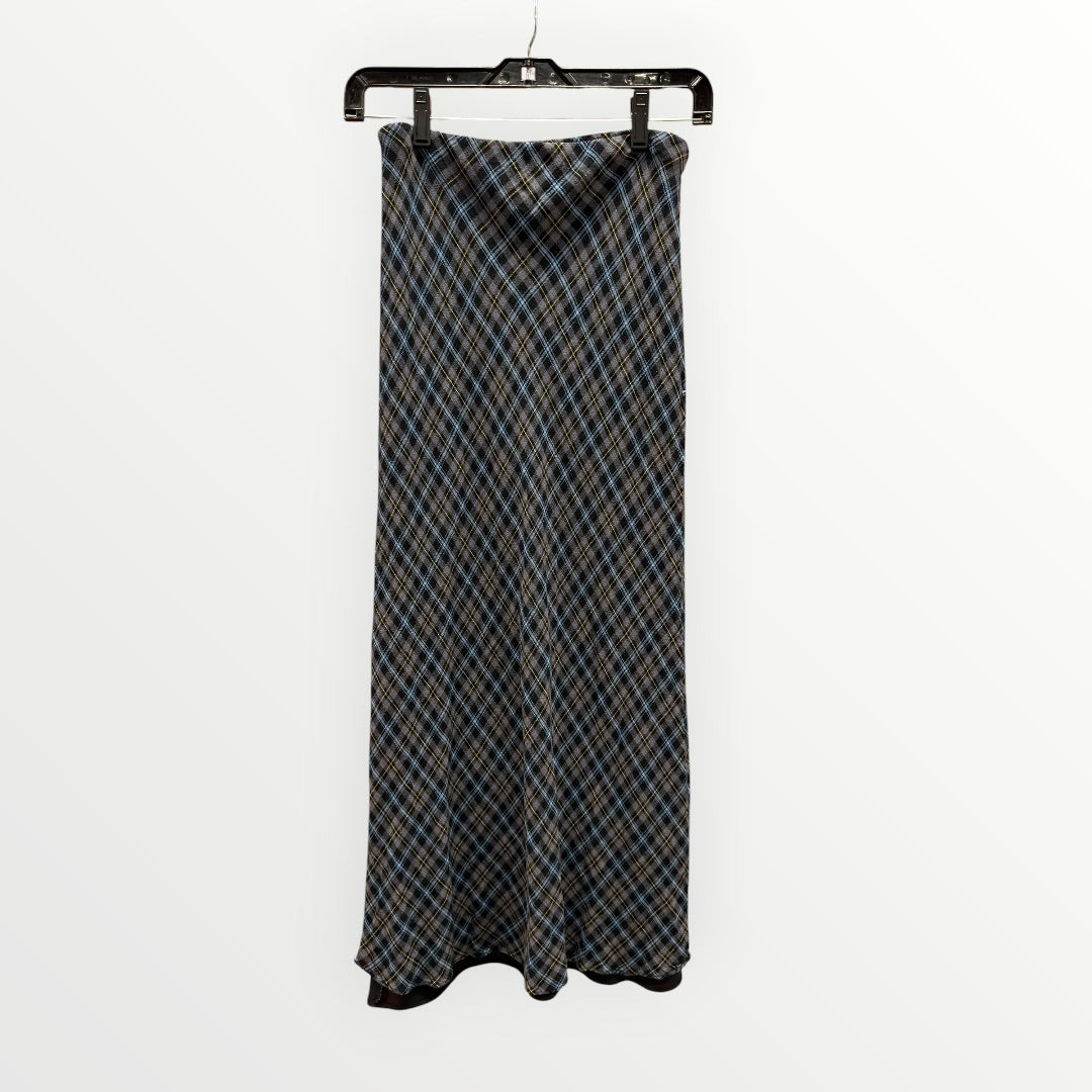 MANGO Plaid Maxi Skirt Size: Small